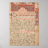 Poster Manuscrit de liturgie lectionnaire et miséricale a (Devant)