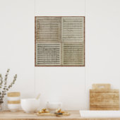 Poster Manuscrit du Concerto pour violon Mozart (Cuisine)