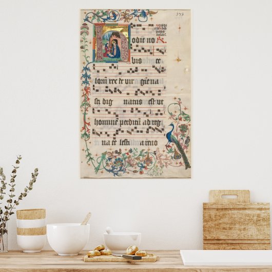 Poster Manuscrit éclairé (Cuisine)