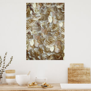 Poster Many beautiful petals of rose