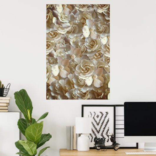 Poster Many beautiful petals of rose (Bureau à domicile)