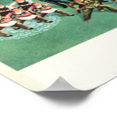 Poster Mao Zedong "L'Est est rouge" Propagande de la Chin (Coin)