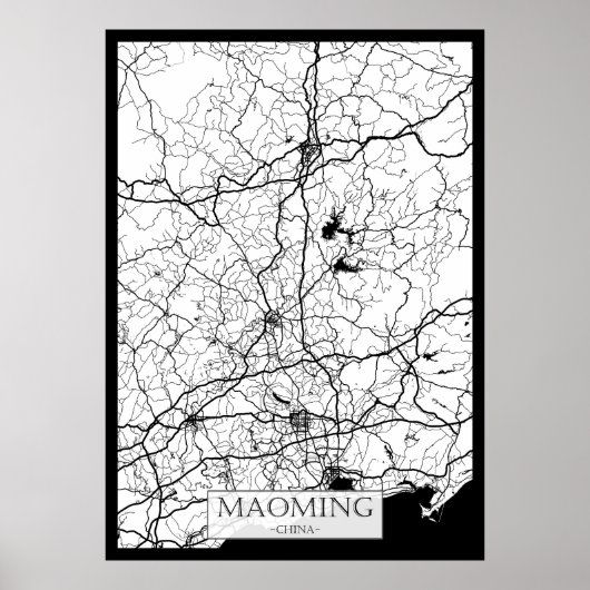 Poster Maoming China City Map (Devant)