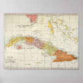 POSTER MAP : CUBA, 1900 (Devant)