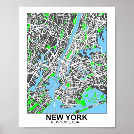 Poster Map de New York (Devant)
