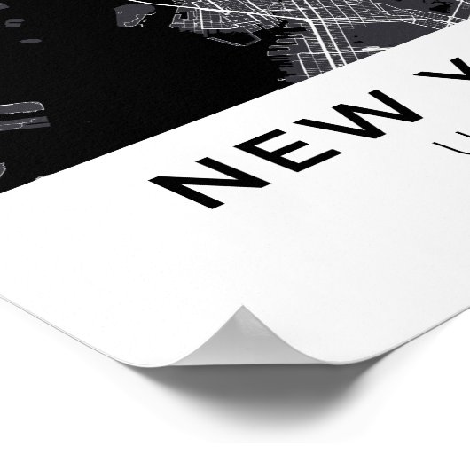 Poster Map de New York (Coin)