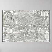 Poster MAP de ZURICH c. 1576 (Devant)