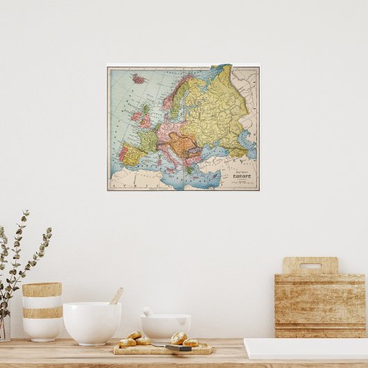 POSTER MAP: EUROPE, 1885 (Cuisine)