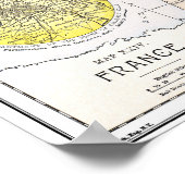 POSTER MAP : FRANCE (Coin)