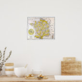 POSTER MAP : FRANCE (Cuisine)
