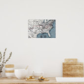POSTER MAP : GUERRE CIVILE, 1861 (Cuisine)