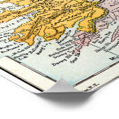 Poster MAP : IRLANDE, c1890 (Coin)