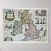 Poster Map of Britain | 1631 (Devant)