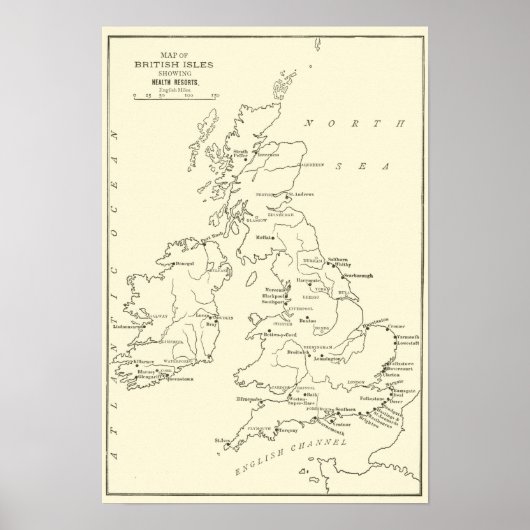 Poster Map of Britain | Refuge sanitaire (Devant)