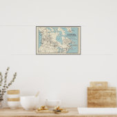 Poster Map of Canada - Routes aériennes du Canada (Cuisine)