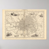 Poster Map of Dublin, Irlande (Devant)