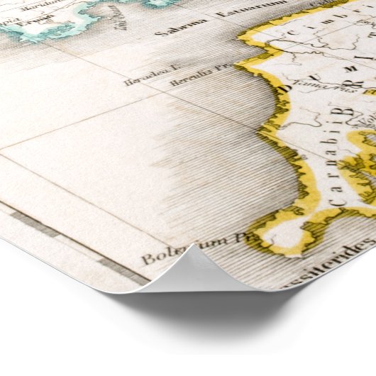 Poster Map of England Britannia Antiqua (Coin)