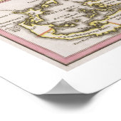 Poster Map of English Disparition in the Caribbean, pub. (Coin)