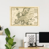 Poster Map of Europe by Guillaume Raynal (Bureau à domicile)