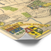 Poster Map of Glasgow, Angleterre (Coin)