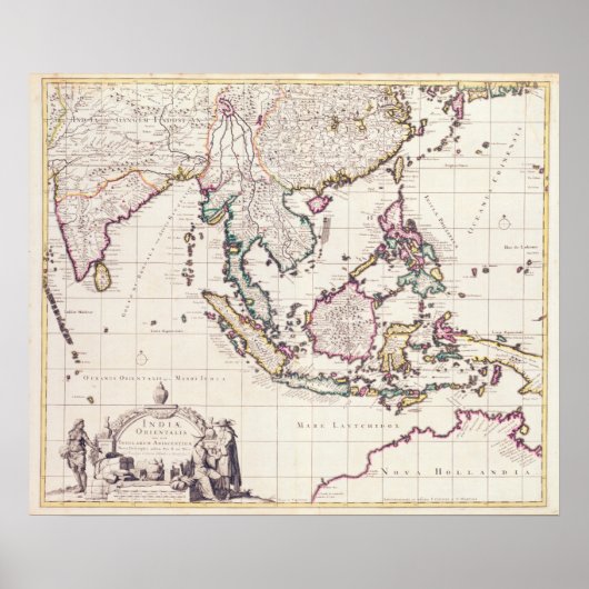 Poster Map of India & the East Indies (Devant)
