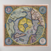 Poster Map of North Pole / Hyperborea (Devant)
