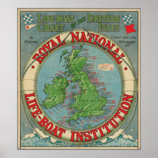 Poster Map of the British Isles (Devant)