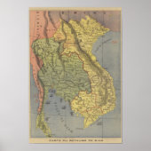 Poster Map of the Kingdom of Siam (Devant)