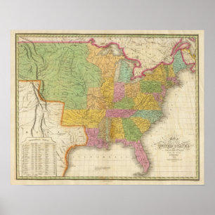 Poster Map of The United States