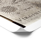 Poster Map of Virginia, discovered and described by Capta (Coin)