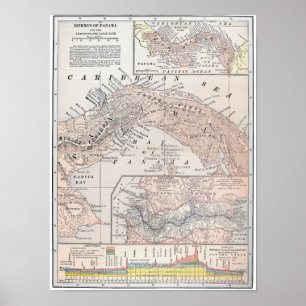 POSTER MAP : PANAMA, 1907