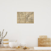 POSTER MAP : USA, 1783 (Cuisine)