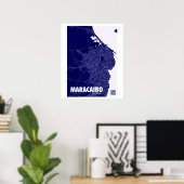Poster Mapa de Maracaibo - Vénézuéla Carte de la ville de (Bureau à domicile)