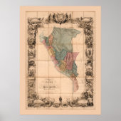Poster Mapa del Peru (1862) (Devant)