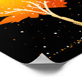 Poster Maple Leaf Arbre d'automne Orange Fall Leaves (Coin)