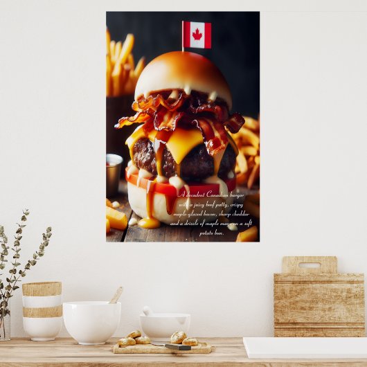 Poster Maple Leaf Munchies : Classique canadien 24x36 (Cuisine)