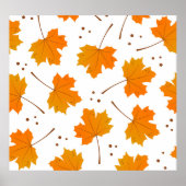 Poster Maple Mirth : Feuilles d'automne de dessin (Devant)