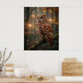 Poster Maple Owl Autumn Glow (Cuisine)