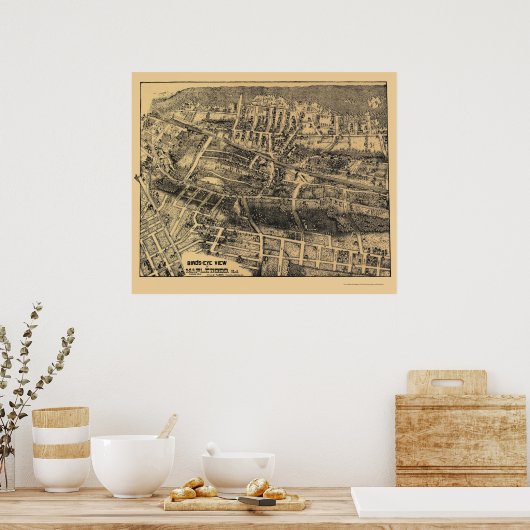 Poster Maplewood, NJ Panoramic Map - 1910 (Cuisine)