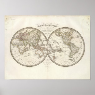 Poster Mappemonde - Carte du monde