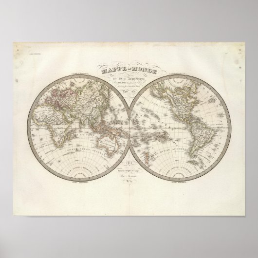 Poster Mappemonde - Carte du monde (Devant)
