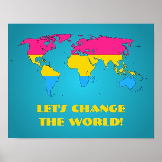 Poster Mapposteur du monde de la fierté de la transexuali (Devant)