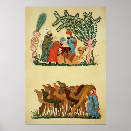 Poster 'Maqamat d'Al-Hariri', gravée par Lestel (Devant)