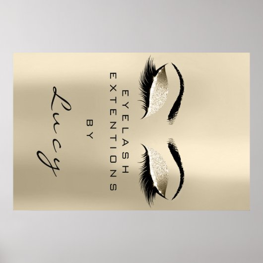 Poster Maquillage Artiste Beauté Salon Lashes Parties sci (Devant)
