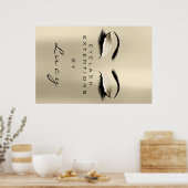 Poster Maquillage Artiste Beauté Salon Lashes Parties sci (Cuisine)