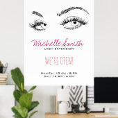 Poster Maquillage Artiste Lashes Brosses Noir et Blanc Si (Bureau à domicile)