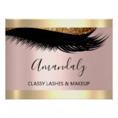 Poster Maquillage Artiste Studio Eyelashes Extension Beau (Devant)