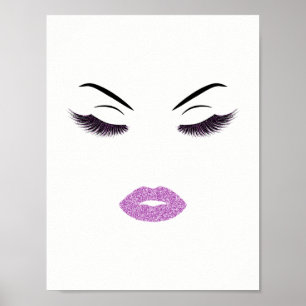 Poster Maquillage avec effet parties scintillant