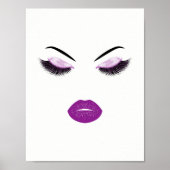 Poster Maquillage avec effet parties scintillant (Devant)