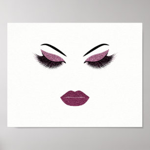 Poster Maquillage avec l'effet de parties scintillantes